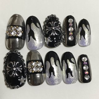 ゴスロリネイルのネイルデザイン ネイルブック