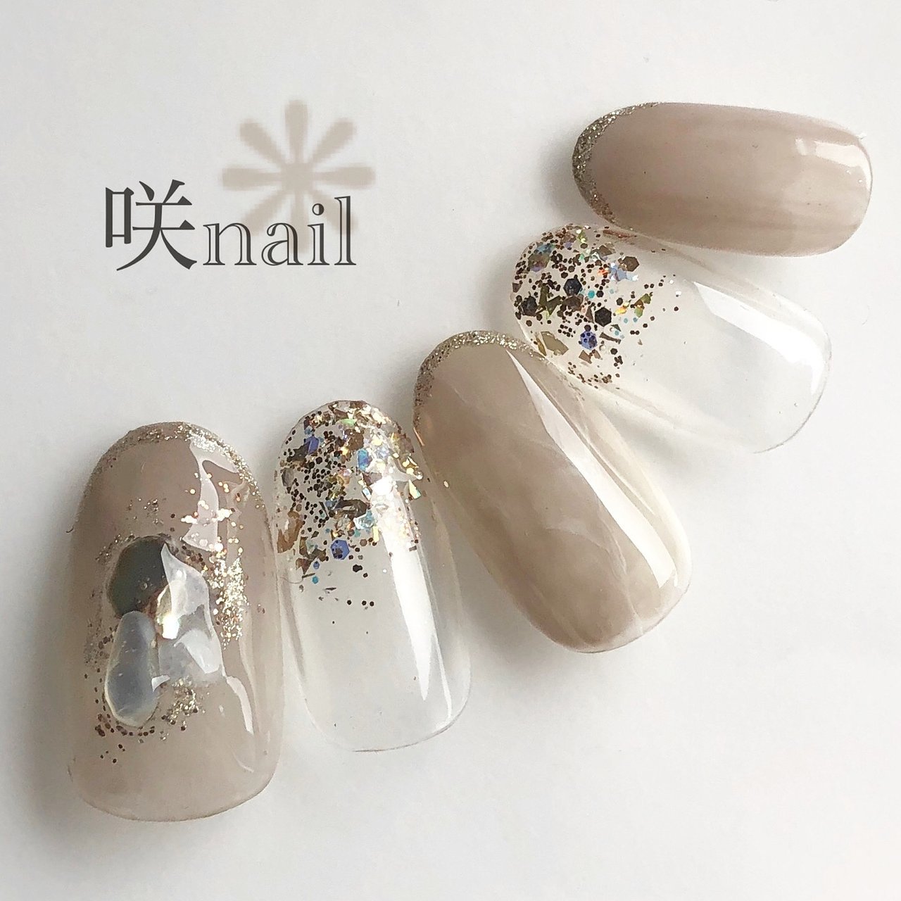 夏 秋 オフィス デート ハンド 咲nail サキネイル のネイルデザイン No ネイルブック