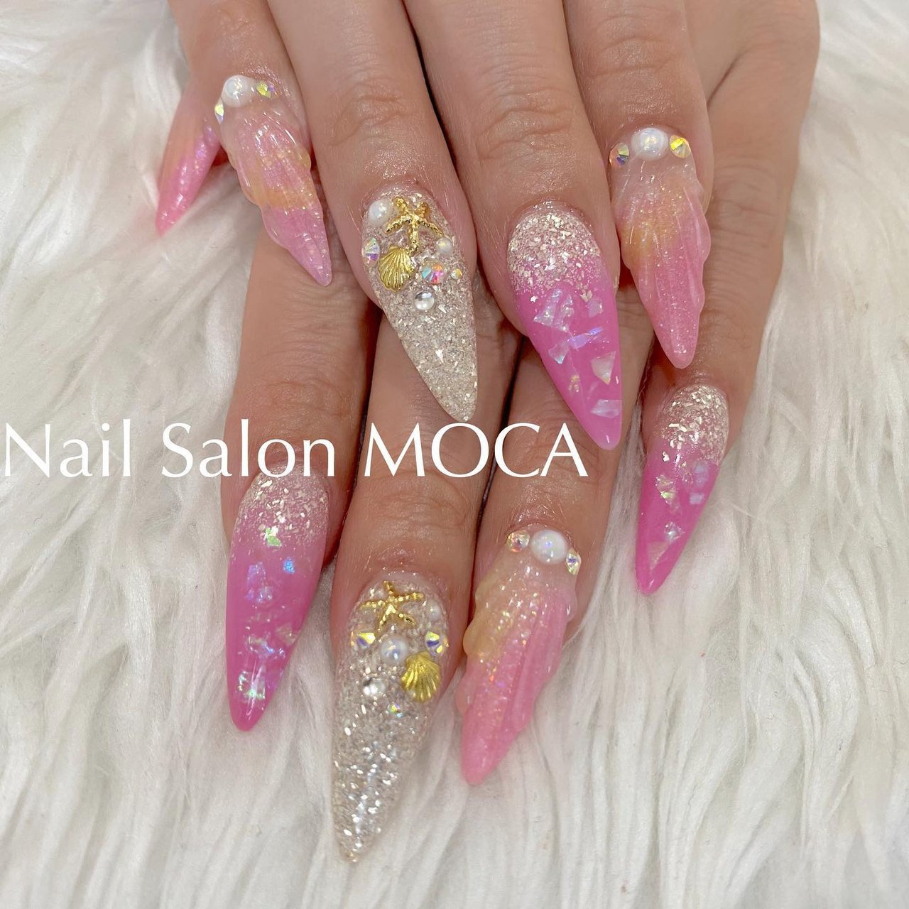 夏 海 リゾート 浴衣 ハンド Nail Salon Mocaのネイルデザイン No ネイルブック