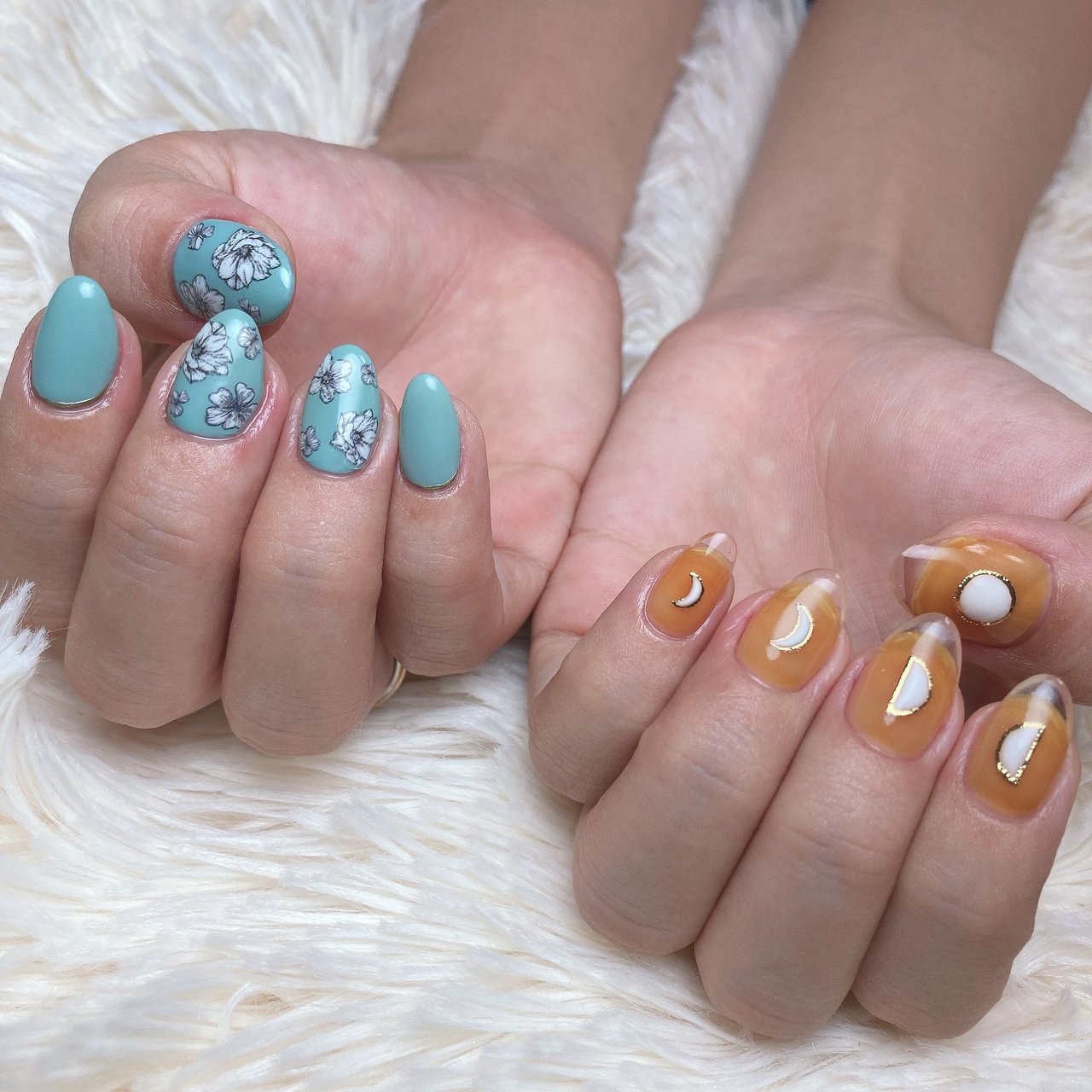 オールシーズン ハンド ワンカラー フラワー ニュアンス Nail Glitter ネイルグリッターのネイルデザイン No ネイル ブック