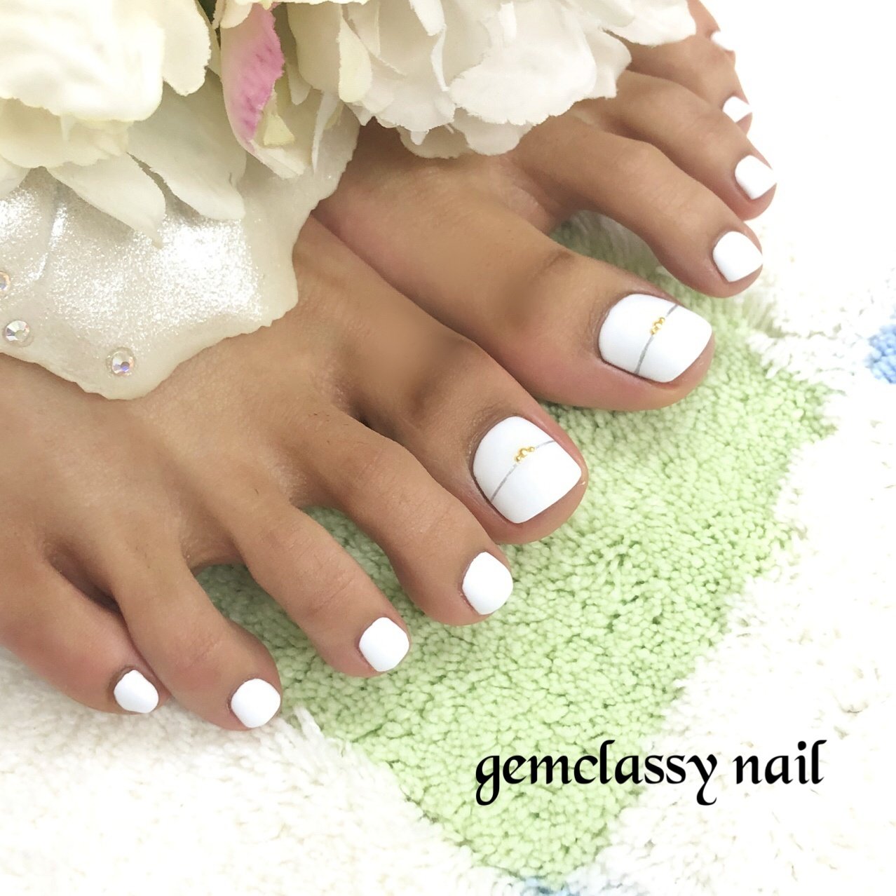 夏 オールシーズン フット シンプル ワンカラー Gemclassy17のネイルデザイン No ネイルブック