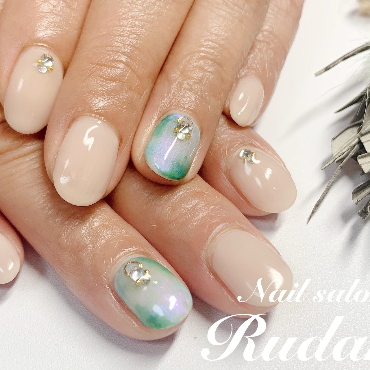 春 夏 オールシーズン ハンド シンプル Nailsalon Rudanのネイルデザイン No ネイルブック