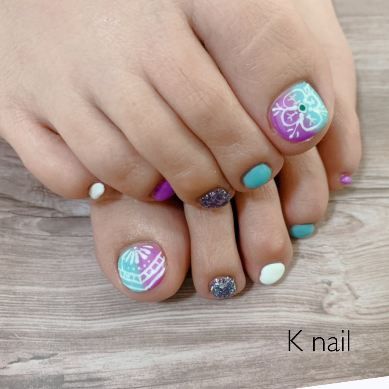 夏 オールシーズン フット エスニック ネイティブ K Nail Kaoriのネイルデザイン No ネイルブック