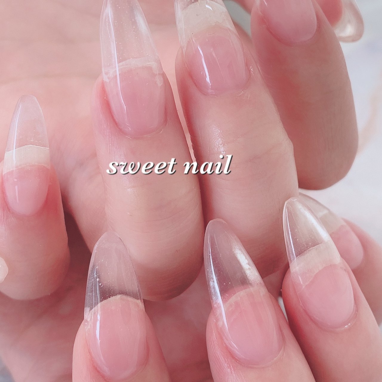 夏 オールシーズン クリア スカルプチュア お客様 伊勢崎ネイルサロンsweetのネイルデザイン No ネイルブック