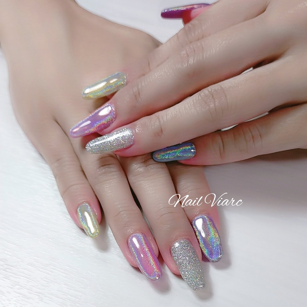 夏 海 リゾート ハンド ラメ Nail Viarc Mihoのネイルデザイン No ネイルブック