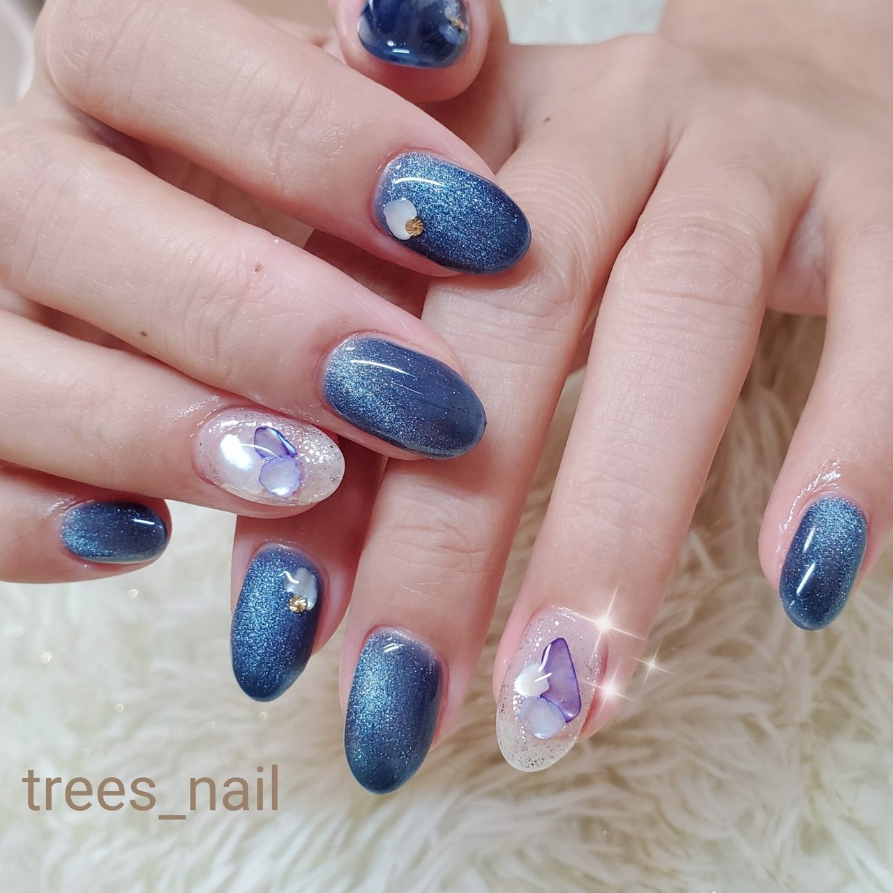 秋 梅雨 ライブ パーティー ハンド Trees Nailのネイルデザイン No ネイルブック