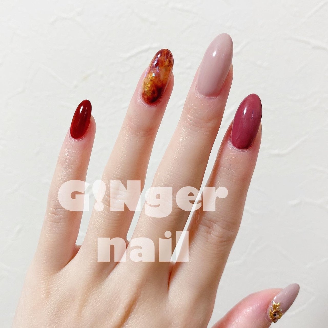 秋 冬 オフィス デート ハンド Ginger Nail 代々木 ジンジャーネイルのネイルデザイン No ネイルブック