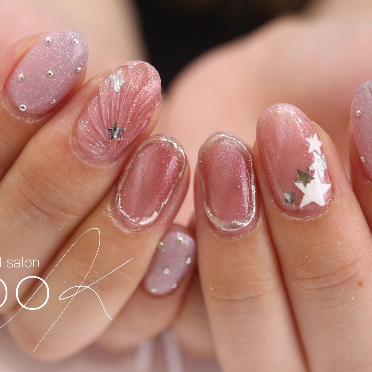 秋 七夕 ブライダル ハンド ホログラム Nailsalon Nookのネイルデザイン No ネイルブック