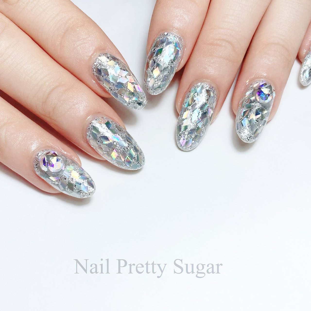 オールシーズン ハンド シンプル ラメ ワンカラー Nail Prettysugarのネイルデザイン No ネイルブック