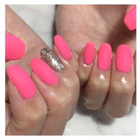 蛍光マットのネイルデザイン ネイルブック