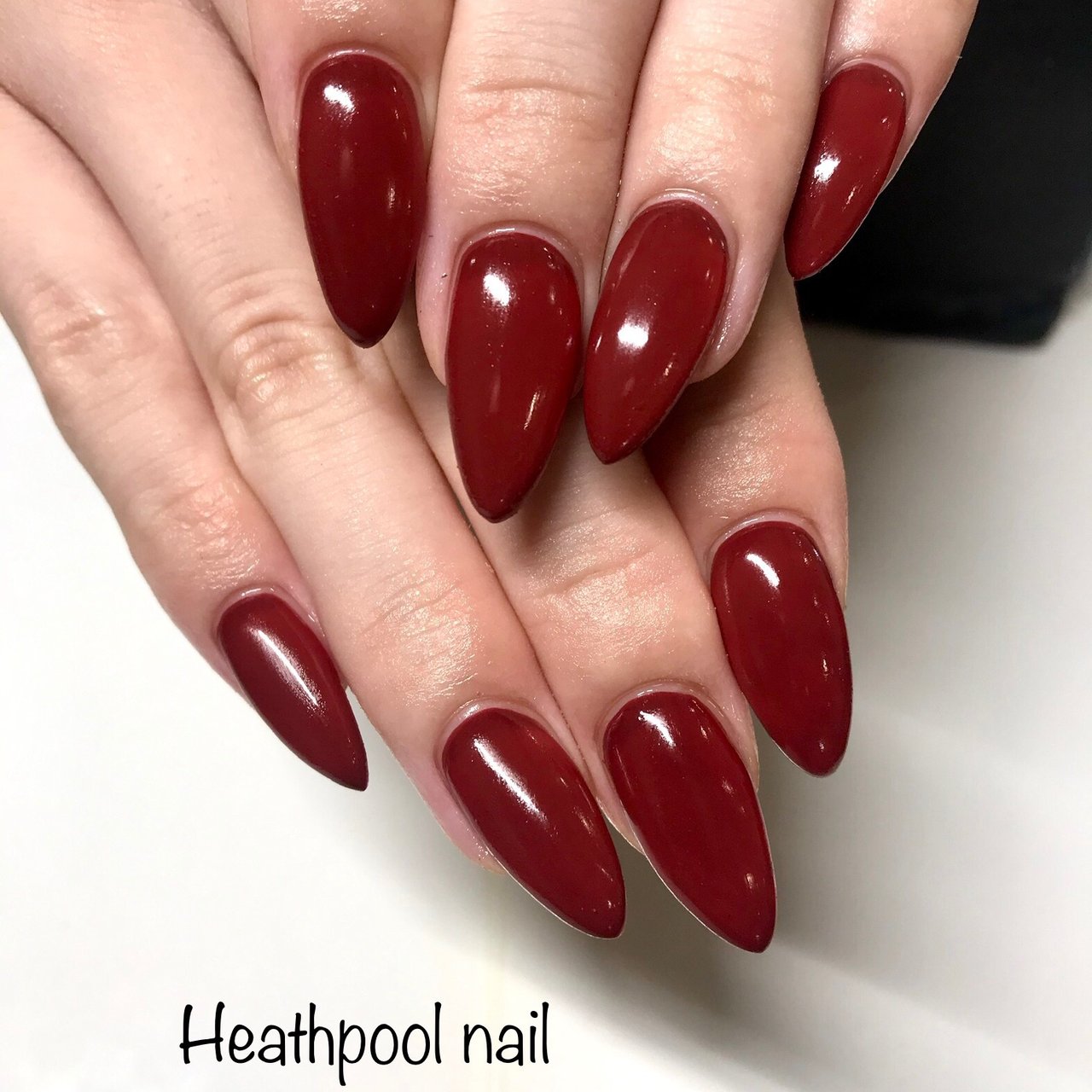 ハンド ワンカラー ボルドー ジェルネイル Heathpoolnailのネイルデザイン No ネイルブック