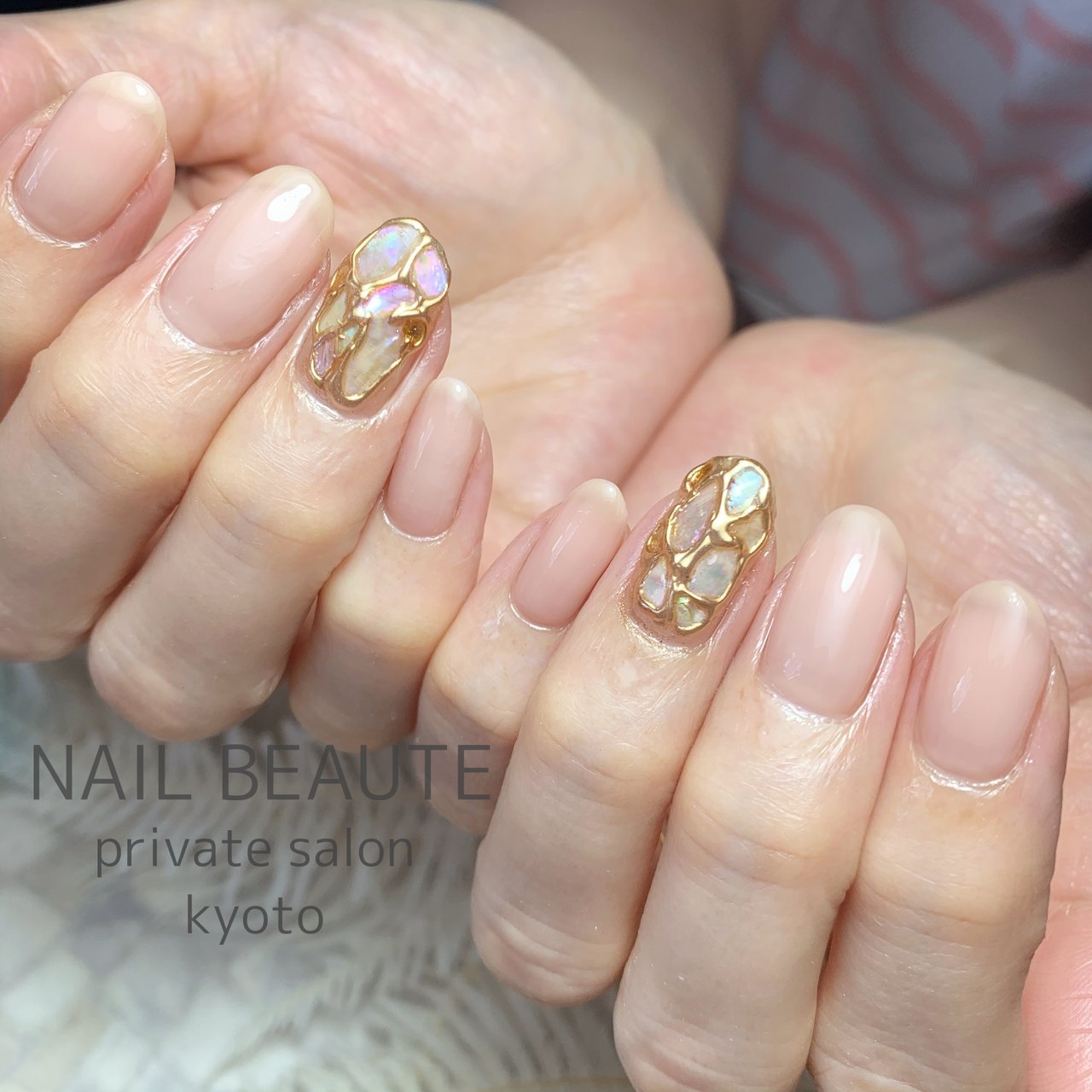 秋 オールシーズン ハンド シンプル シェル 京都ネイルボーテ Sakkoのネイルデザイン No ネイルブック