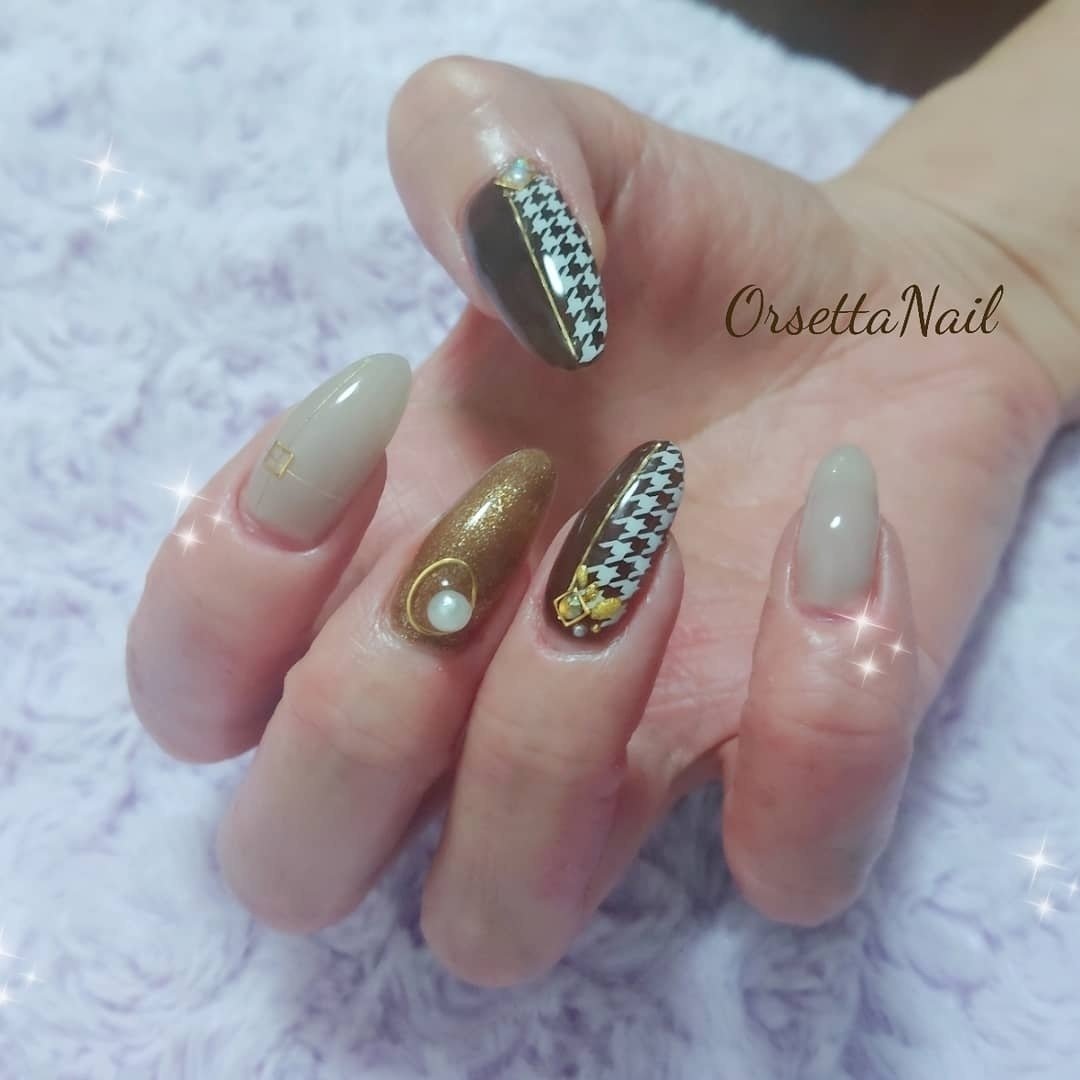 秋 オフィス デート 女子会 ハンド Aya Orsettaのネイルデザイン No ネイルブック