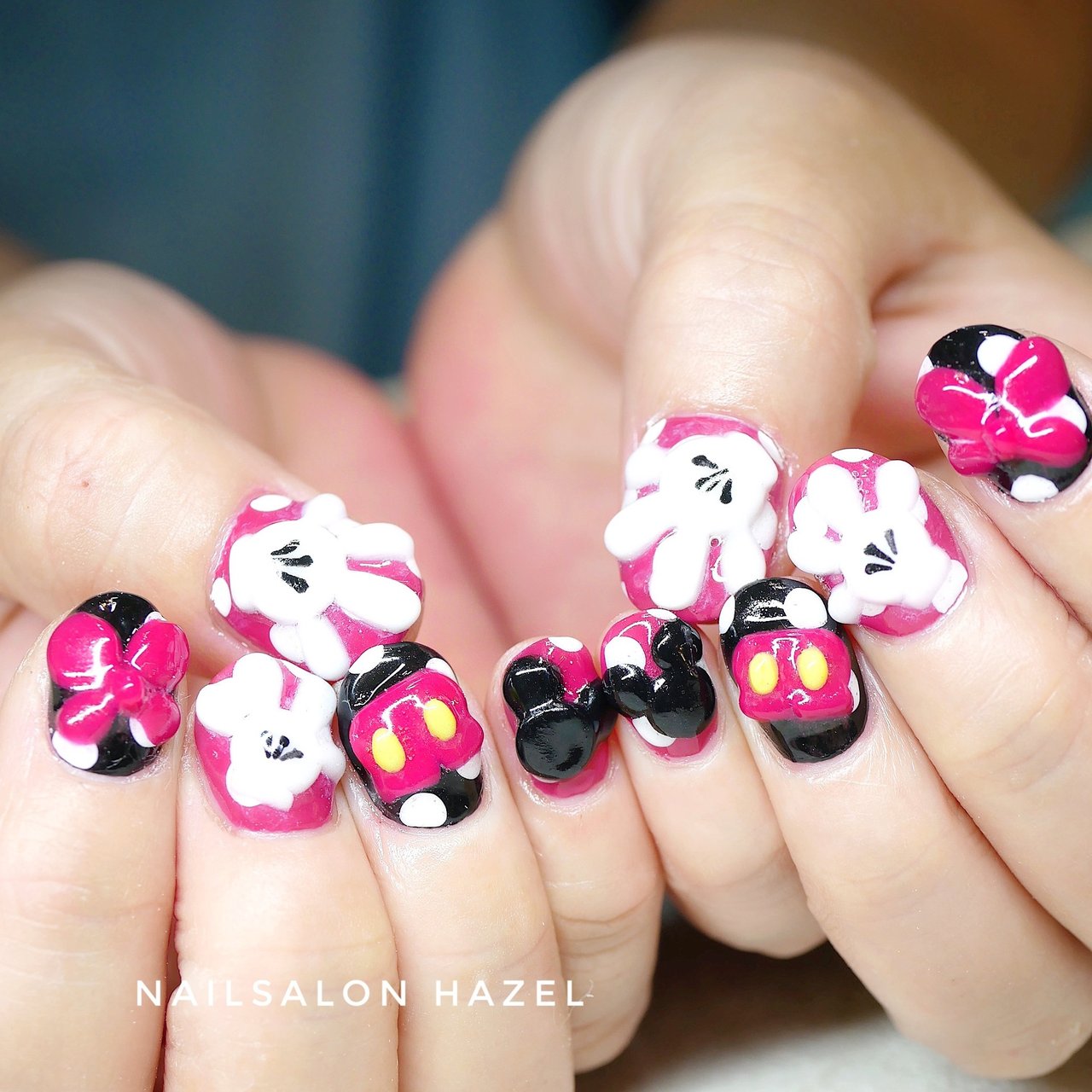 オールシーズン パーティー ハンド キャラクター 3d Nailsalon Hazelのネイルデザイン No ネイルブック