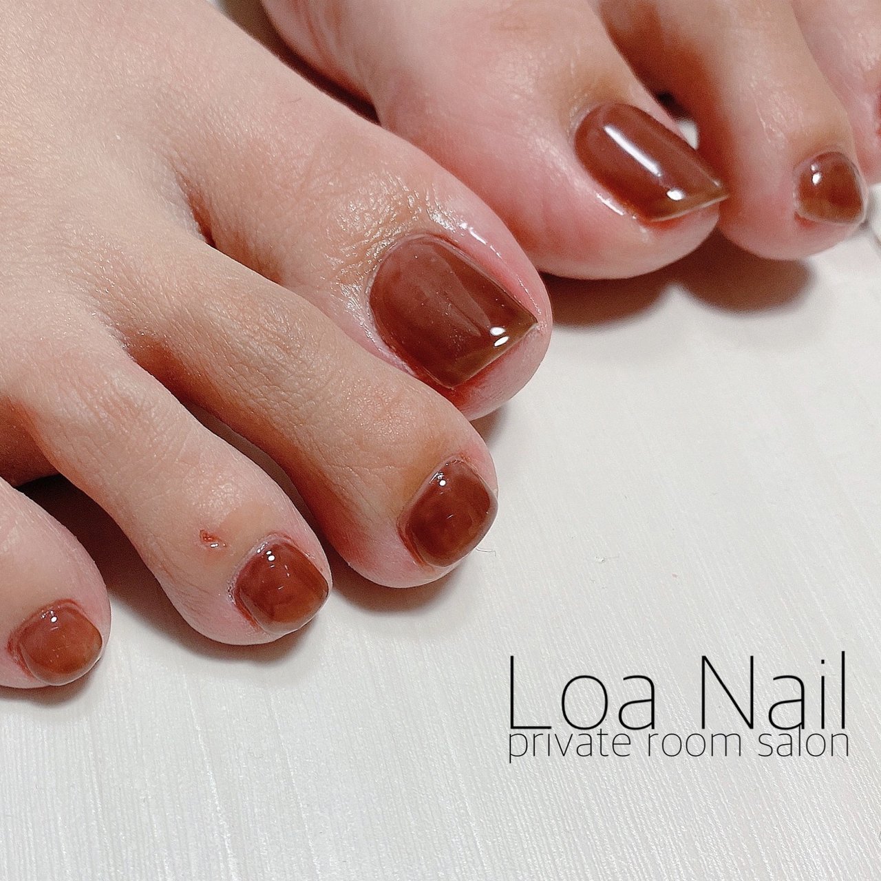 秋 冬 シンプル ワンカラー ブラウン Loa Nailのネイルデザイン No ネイルブック