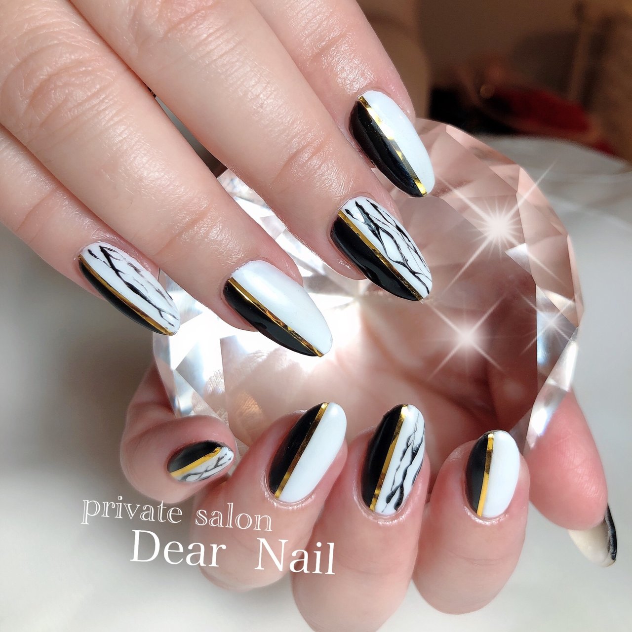 オールシーズン パーティー ハンド ストライプ ロング Dearnail39のネイルデザイン No ネイルブック