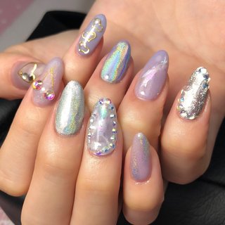 おすすめ順 パープル 紫 夜間営業のネイルデザイン ネイルブック