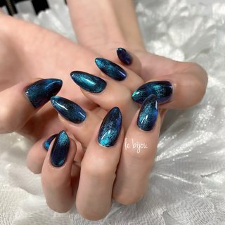 ブルーマグネットネイルのネイルデザイン ネイルブック