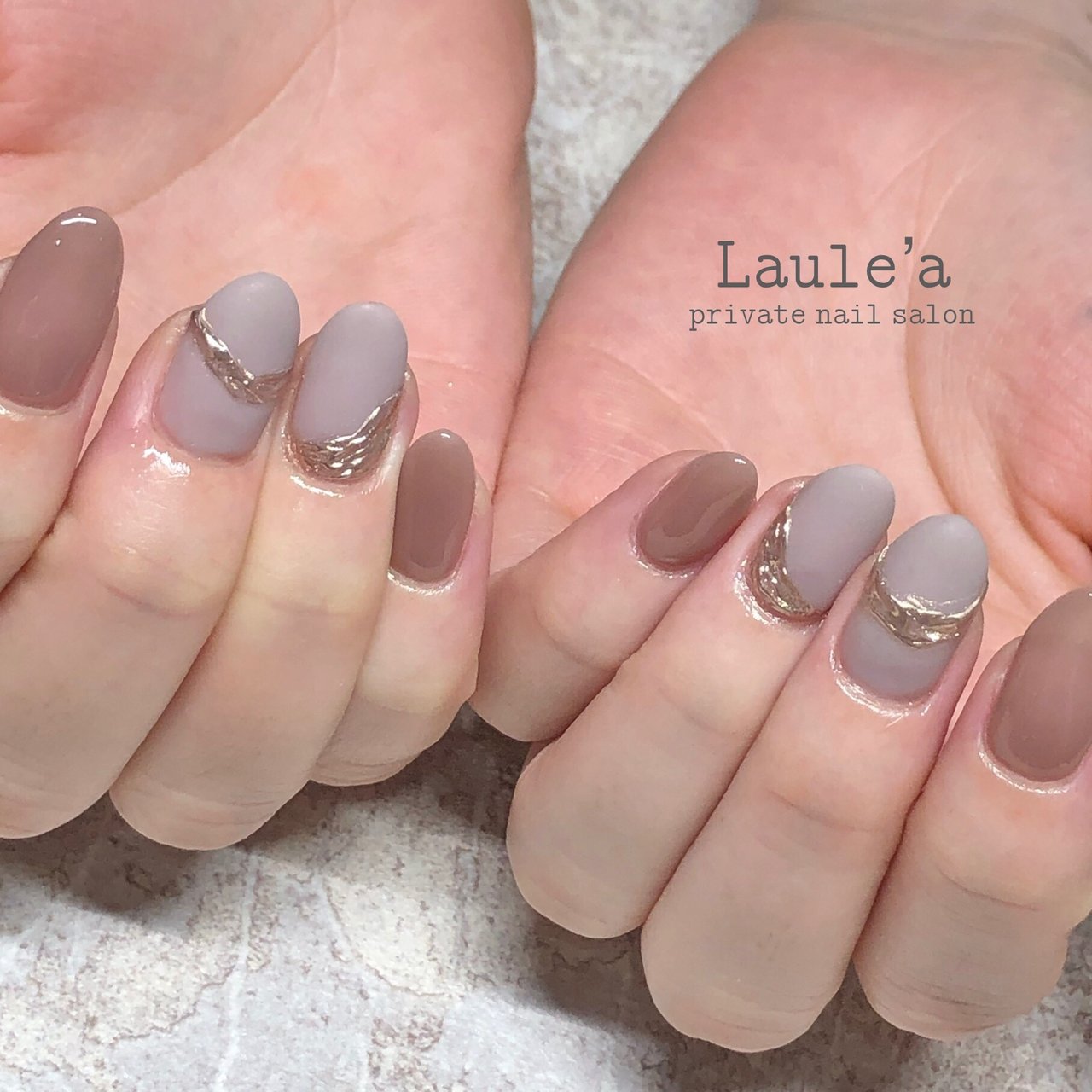 ブラウン グレージュ Nail Room Laule A Eriのネイルデザイン No ネイルブック