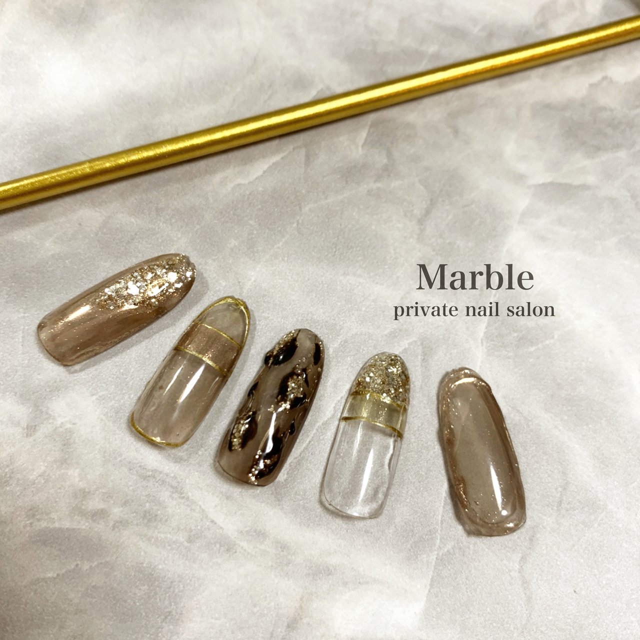 秋 デート 女子会 ハンド ニュアンス Nail Salon Marbleのネイルデザイン No ネイルブック