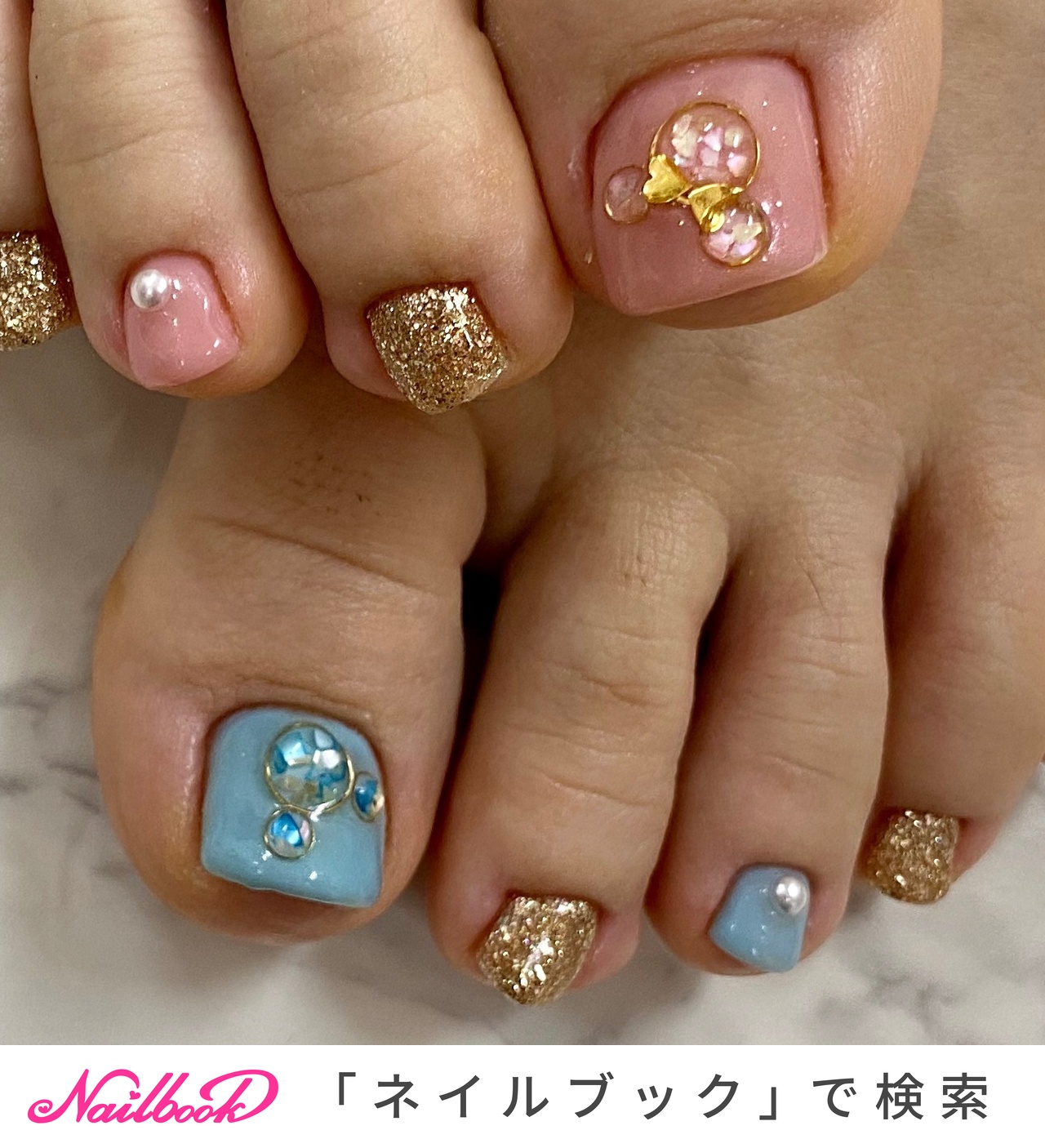21年 新着順 シンプル パール ミッキーネイルのネイルデザイン ネイルブック