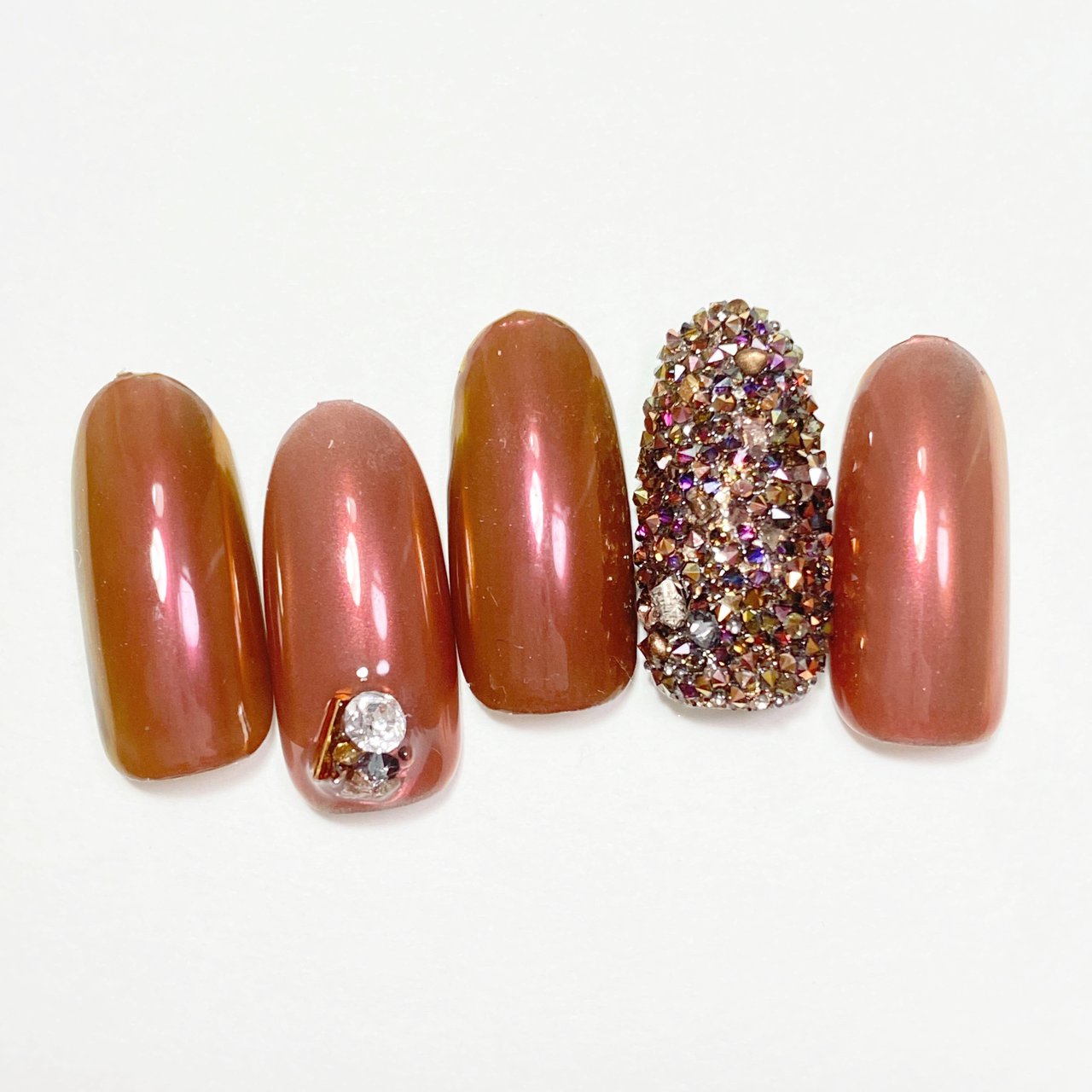 秋 冬 ハンド ビジュー ミラー ネイルサロン爪爪爪のネイルデザイン No ネイルブック