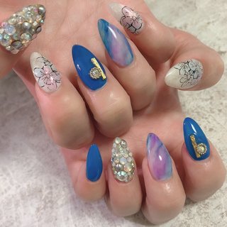 22年 新着順 パープルマーブルネイルのネイルデザイン ネイルブック