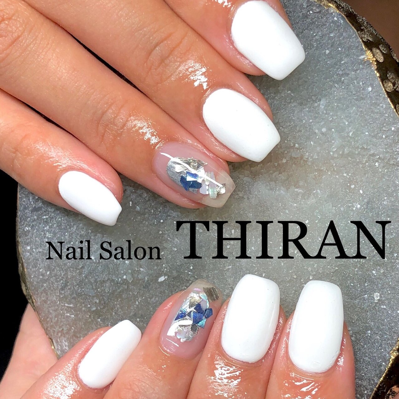 オールシーズン ハンド シンプル ワンカラー シェル Nailsalon Thiranのネイルデザイン No ネイルブック