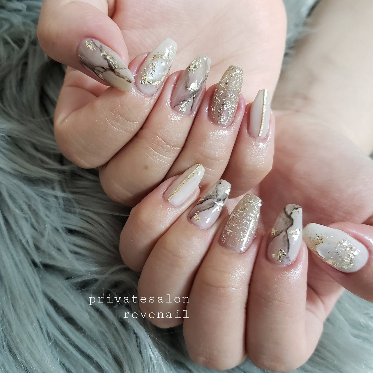 ラメ シェル 大理石 ニュアンス ミラー Naildreamのネイルデザイン No ネイルブック