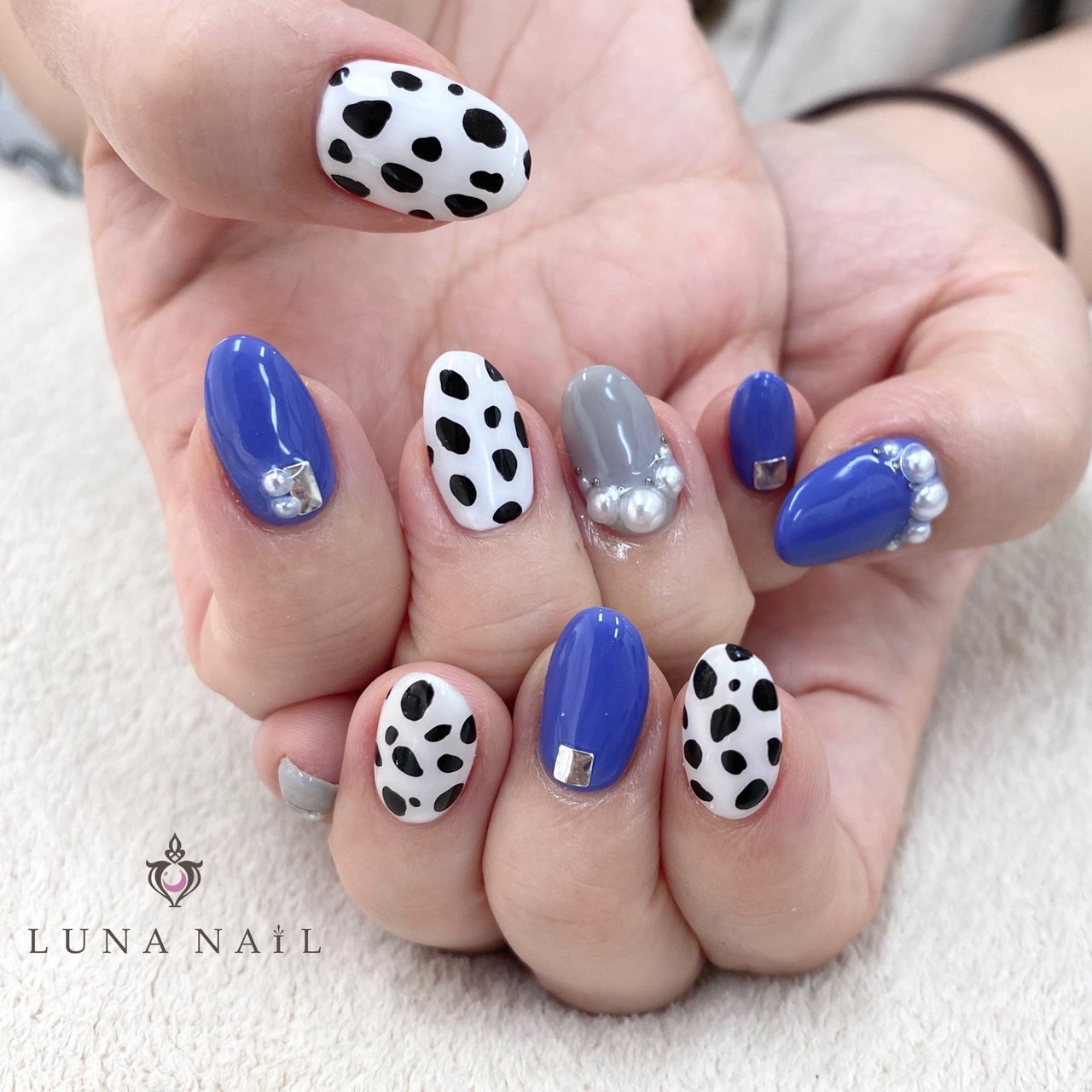 夏 秋 ハンド ワンカラー アニマル柄 Luna Nail のネイルデザイン No ネイルブック