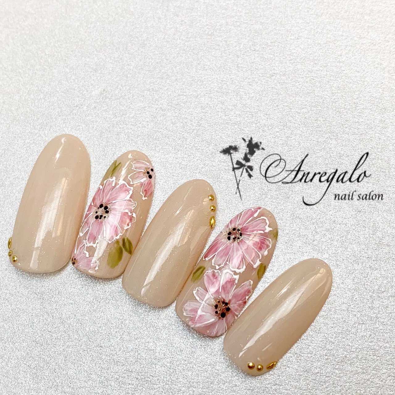 秋 オフィス デート ハンド シンプル Nail Salon Anregaloのネイルデザイン No ネイルブック