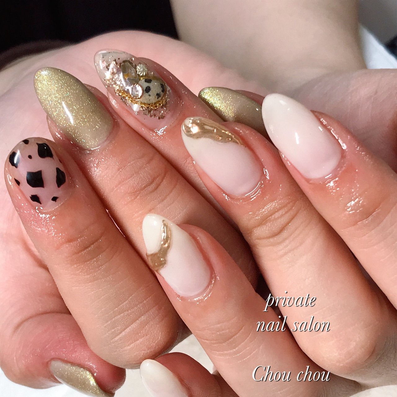 秋 ハンド ワンカラー アニマル柄 ニュアンス Nori0906のネイルデザイン No ネイルブック