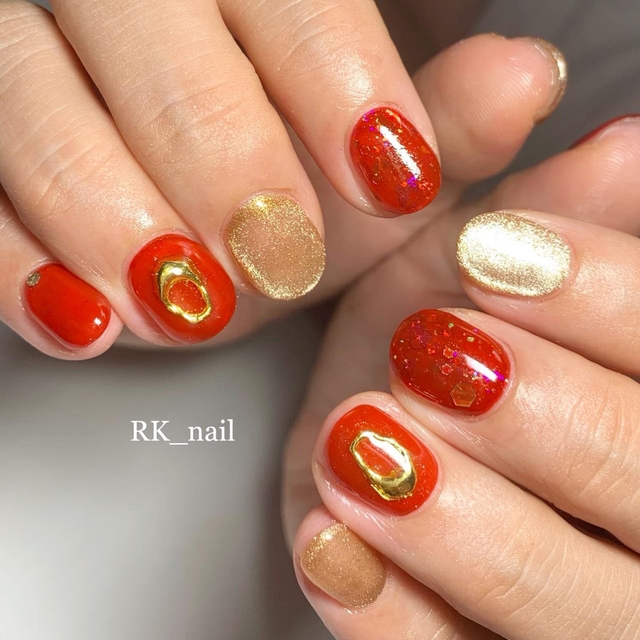 秋 冬 オールシーズン ハンド ホログラム Rk Nail ｱｰﾙｹｲﾈｲﾙ のネイルデザイン No ネイルブック