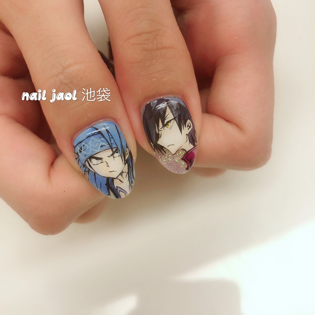 オールシーズン ハンド 痛ネイル ミディアム ネイビー ネイル Jaol 池袋のネイルデザイン No ネイルブック