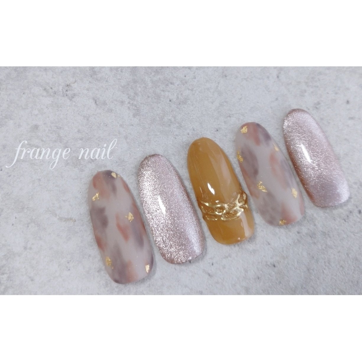 秋 ハンド レオパード ベージュ ネイルチップ Frange Nailのネイルデザイン No ネイルブック