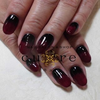 濃いカラーのネイルデザイン ネイルブック