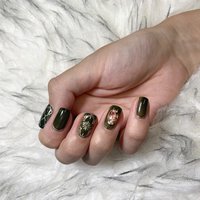 シンプル エスニック セルフネイルのネイルデザイン ネイルブック