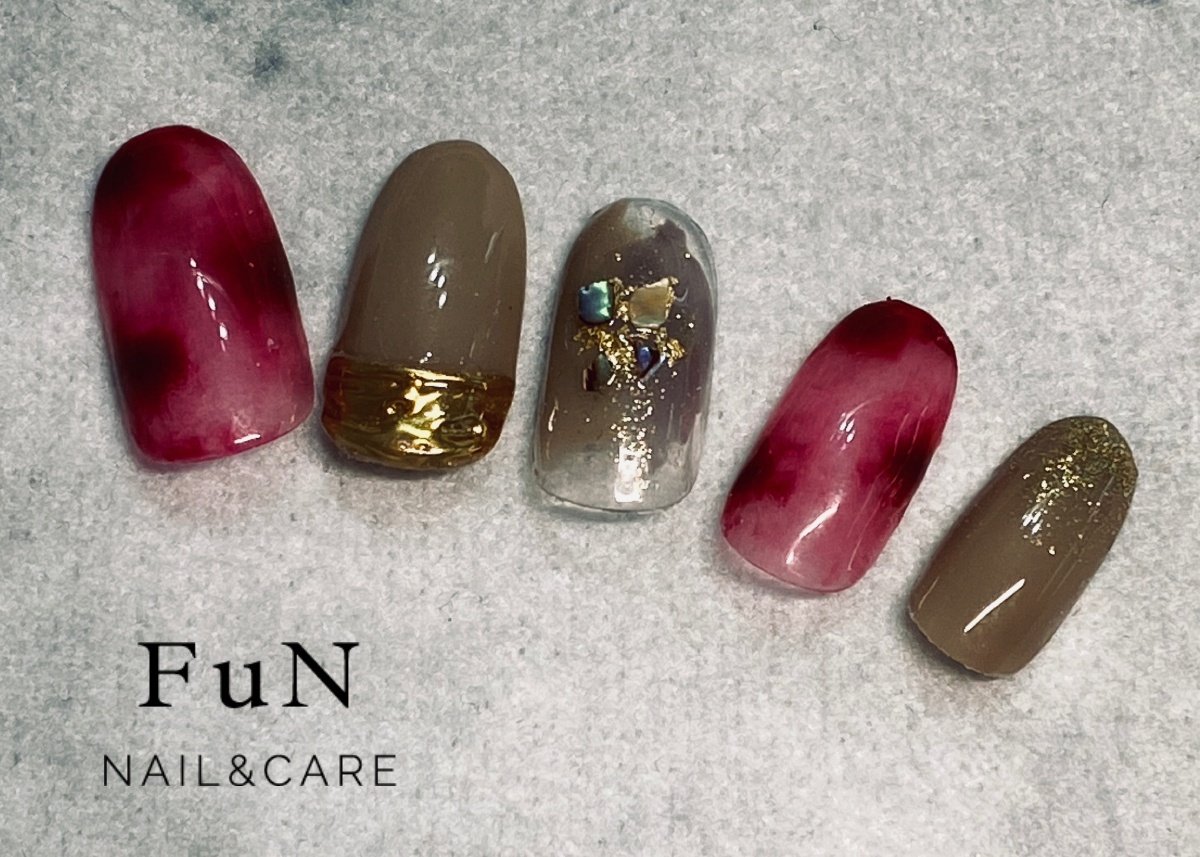 秋 旅行 デート 女子会 ハンド Fun Nail Careのネイルデザイン No ネイルブック