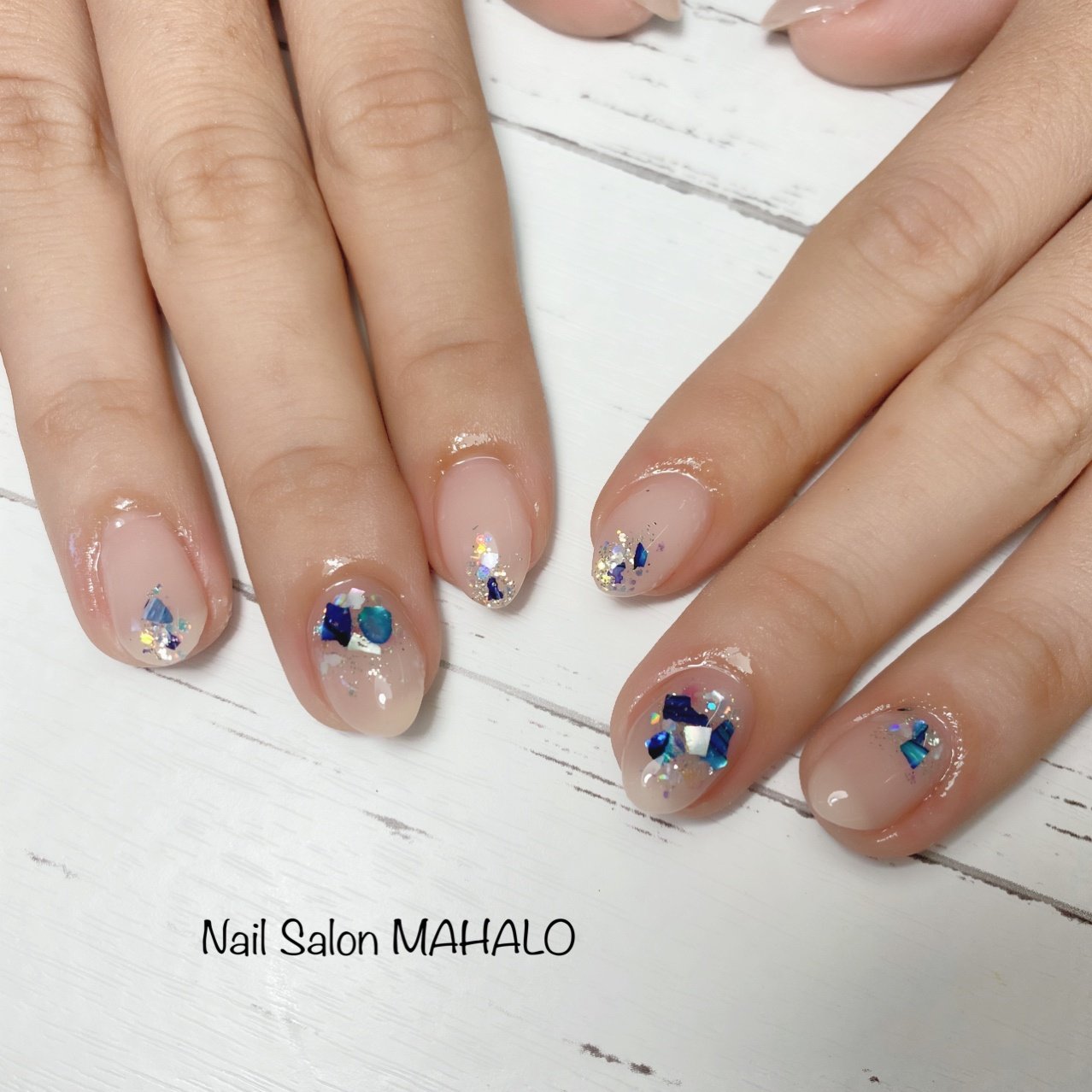 オールシーズン ハンド シェル ミディアム クリア Nail Salon Mahaloのネイルデザイン No ネイルブック