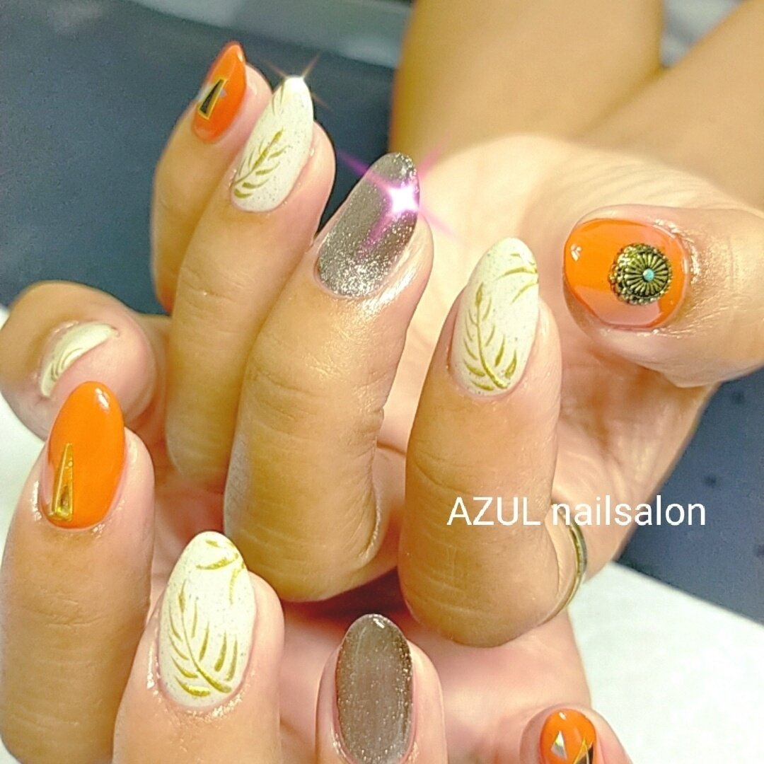 夏 秋 リゾート ライブ ハンド Azul Nailsalon 京成小岩のネイルデザイン No ネイルブック