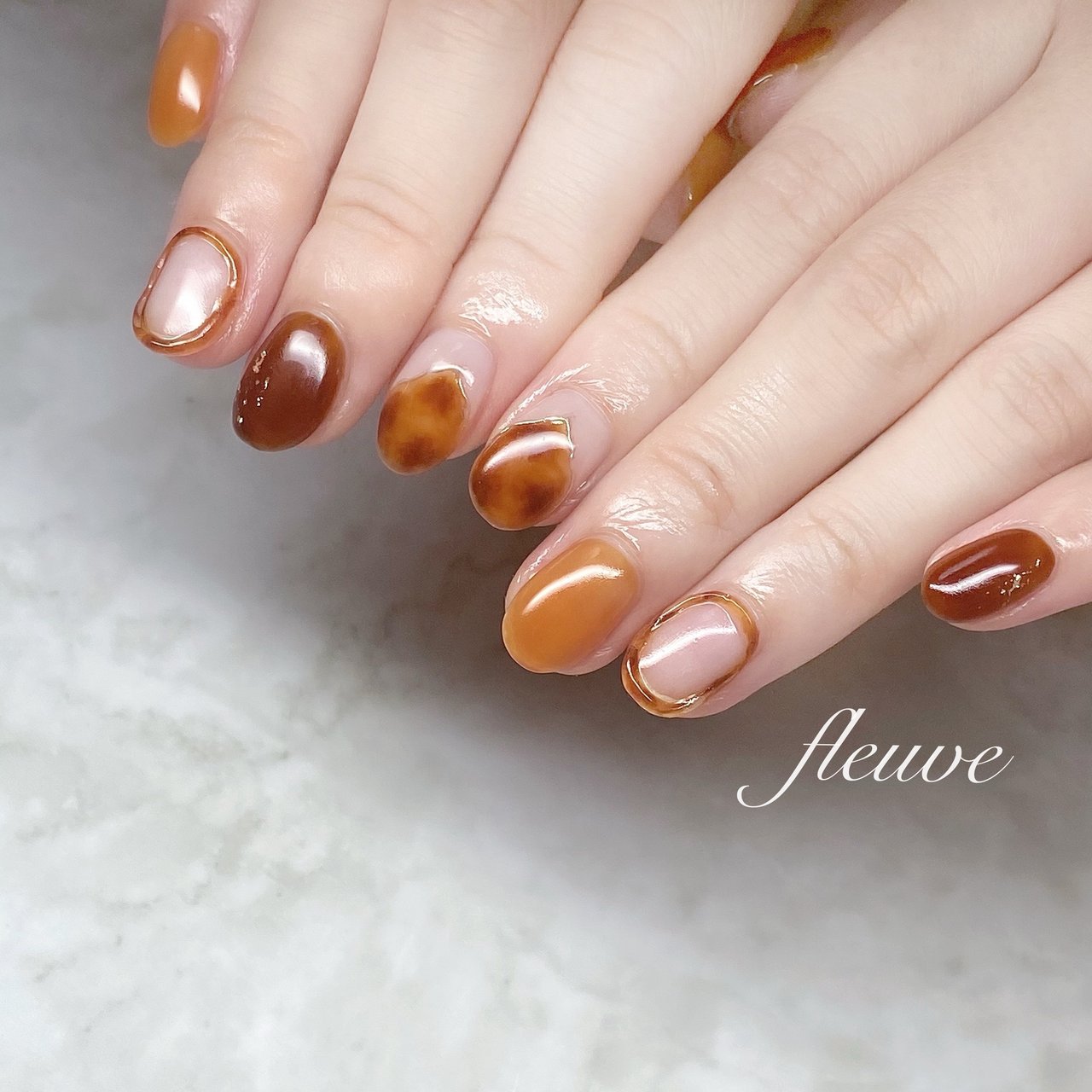 秋 パーティー デート ハンド シースルー Fleuve Kawamuraのネイルデザイン No ネイルブック