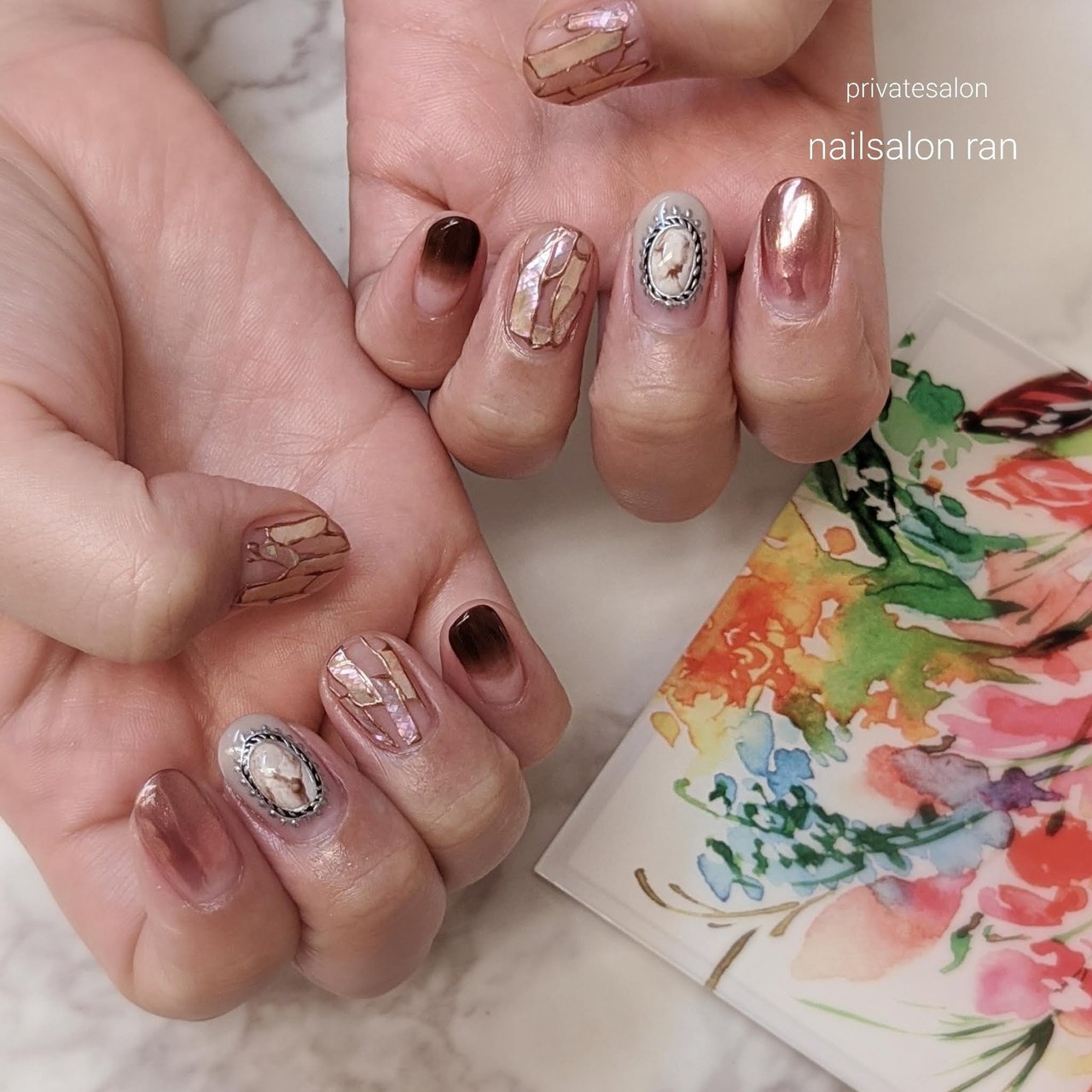 秋 オールシーズン ジェル お客様 Mikaのネイルデザイン No ネイルブック