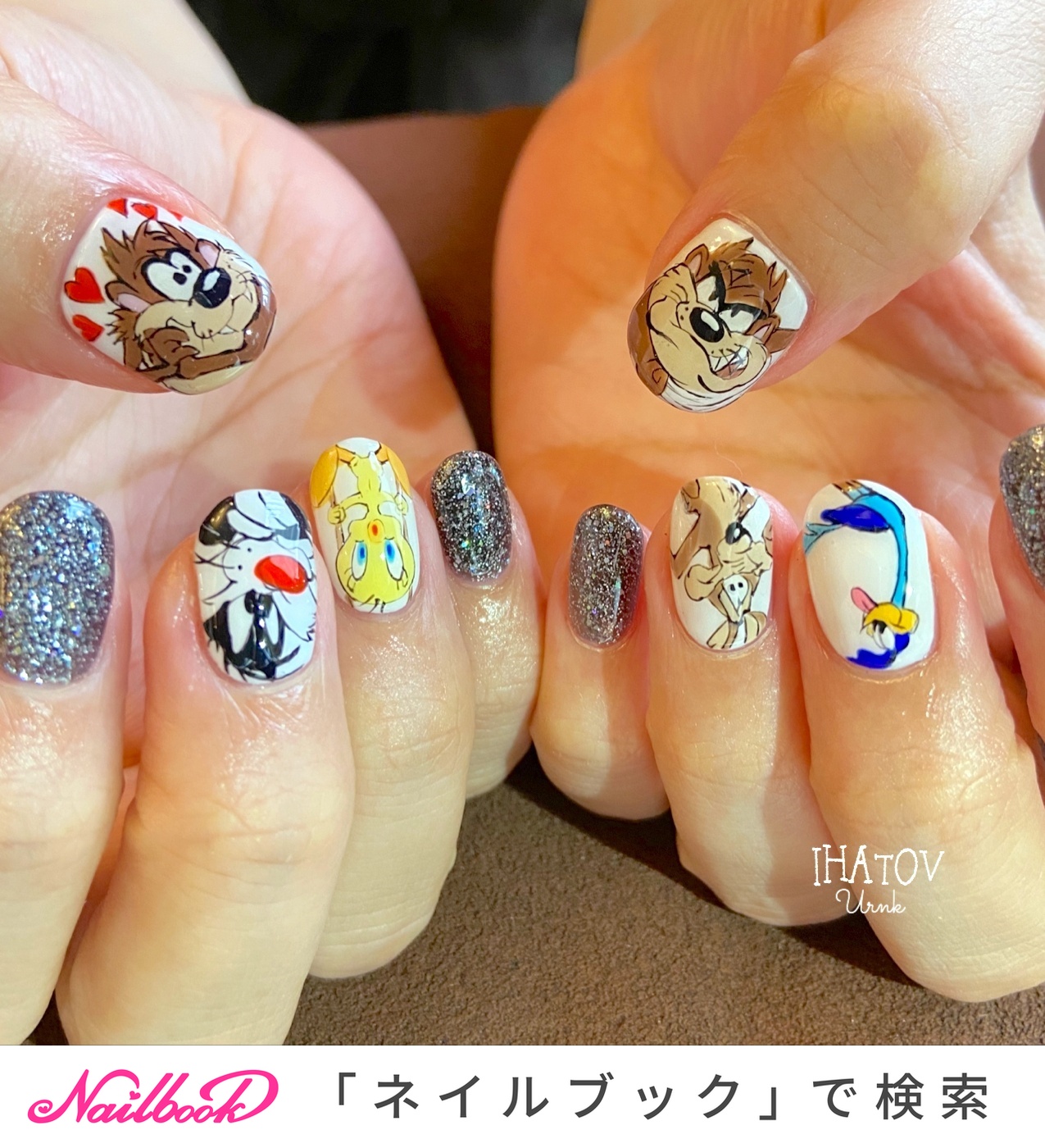 オールシーズン ハンド アニマル柄 痛ネイル キャラクター Ihatov Nailarts のネイルデザイン No ネイルブック