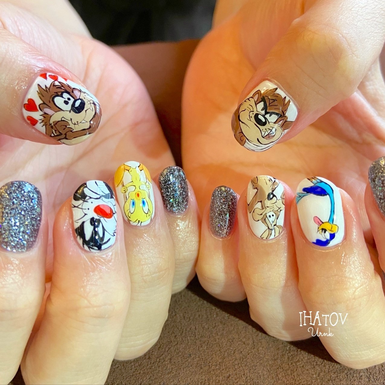 オールシーズン ハンド アニマル柄 痛ネイル キャラクター Ihatov Nailarts のネイルデザイン No ネイルブック