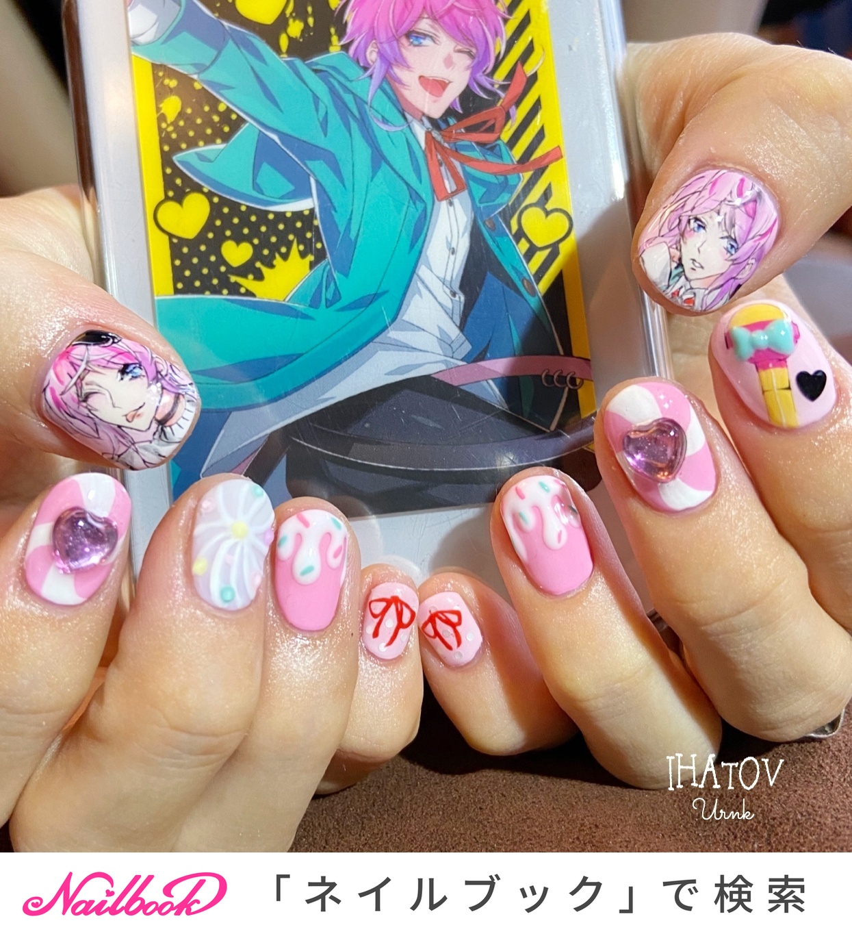 オールシーズン ライブ ハンド ハート 痛ネイル Ihatov Nailarts のネイルデザイン No ネイルブック