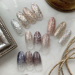 おすすめ順 秋ラメのネイルデザイン ネイルブック