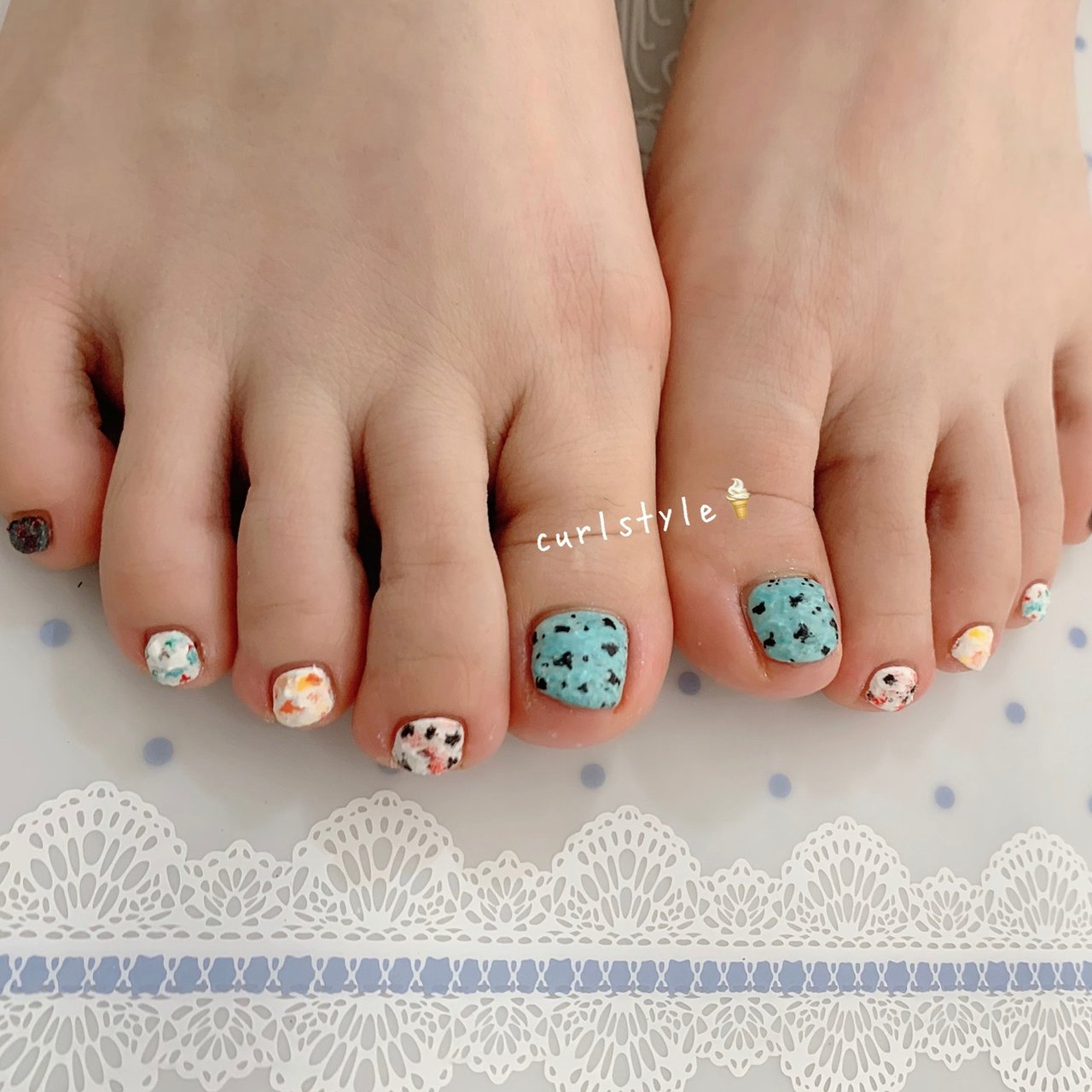 夏 海 リゾート 女子会 フット Curlstyle Nail Eyelashのネイルデザイン No ネイルブック