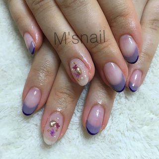 青紫のネイルデザイン ネイルブック