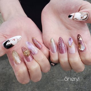 ANNAページ　ネイルパーツ　kpop TXT SEVENTEEN ネイルパーツ seventeen セブチ ボンボンイ 推しネイルの通販 by