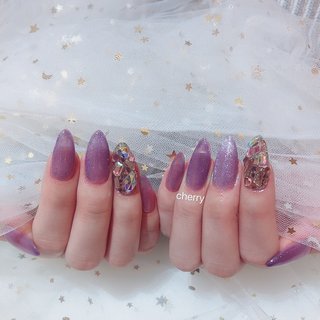 おすすめ順｜#紫マグネットネイルのネイルデザイン｜ネイルブック